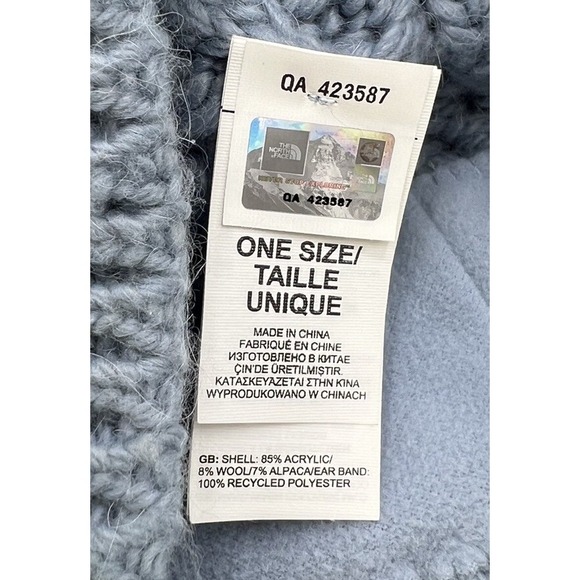 The North Face Knit Beanie One Size OS Ocean Blue Acrylic - Picture 5 of 5